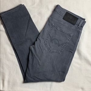 Mens Washed Gray Slim Jeans